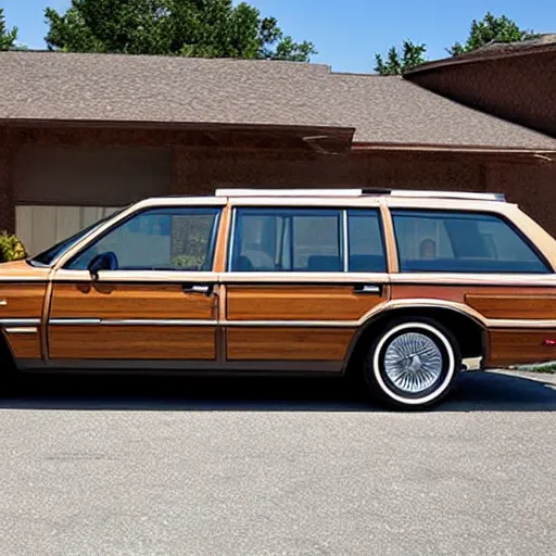 Prompt: a brown 1 9 8 9 mercury station wagon