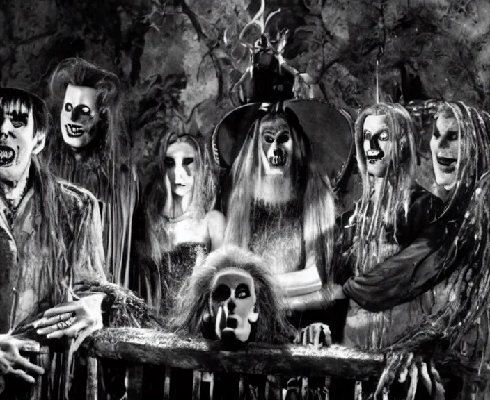 Image similar to a still of rob zombie in the munsters ( 1 9 6 4 ), 4 k, hi - res