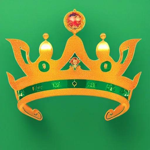 Image similar to crown on green background