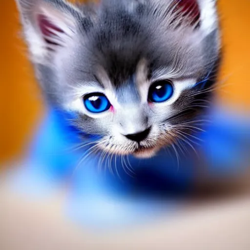 Image similar to cute furry blue kitten