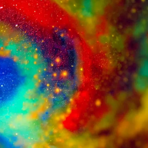 Image similar to Liminal space in outer space, paint macro photography, extreme close up