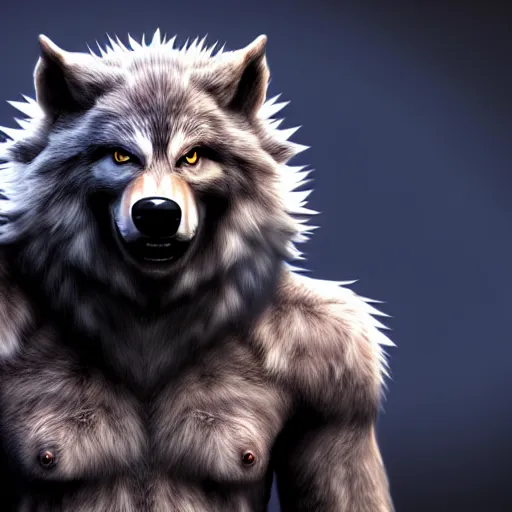 Image similar to cute handsome cuddly werewolf from van helsing unreal engine hyperreallistic render 8k character concept art masterpiece