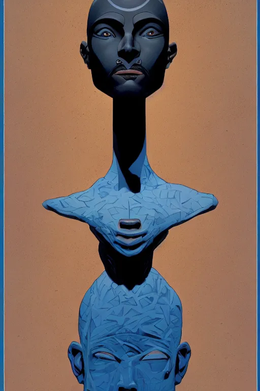 Image similar to poster artwork by michael whelan and tomer hanuka, a portrait of osiris, clean