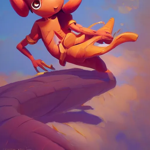 Image similar to peanut, peanut with wings, flying peanut, peanuts behance hd artstation by Jesper Ejsing, by RHADS, Makoto Shinkai and Lois van baarle, ilya kuvshinov, rossdraws