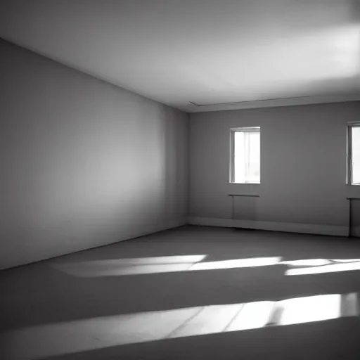 Prompt: empty room, dramatic lighting, photo by wiliam egglestone