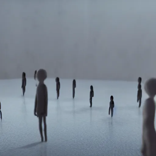 Image similar to heptapods from the arrival, film still from the movie, long lens, shallow depth of field