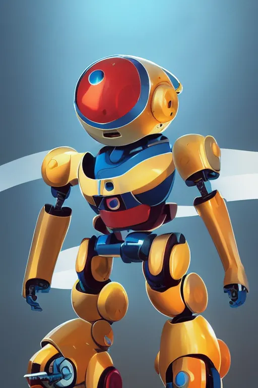 Image similar to metabots medabots medarotto medarot robot minimalist comics, behance hd by jesper ejsing, by rhads, makoto shinkai and lois van baarle, ilya kuvshinov, rossdraws global illumination ray tracing hdr radiating a glowing aura