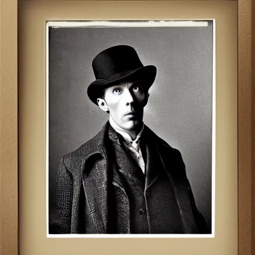 Image similar to sherlock holmes posing for a portrait