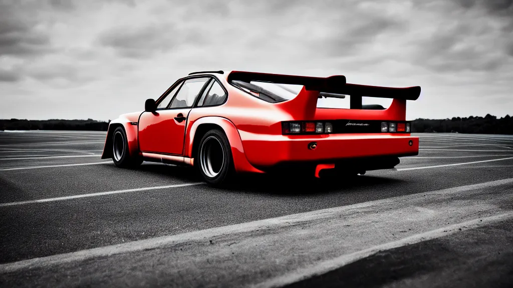 Prompt: a porsche 9 2 4 gt in shape of silvia rocket bunny edition, race track background, long shutter speed, retro style, modern car design, 8 k resolution, hasselblad photo