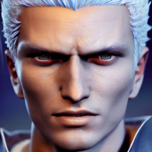 vergil from devil may cry, 4k, highly detailed face,, Stable Diffusion