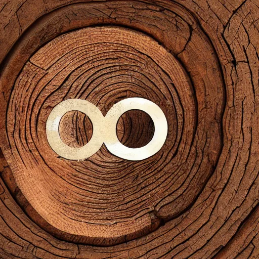 Image similar to Letter O logo of cross section of tree trunk with rings