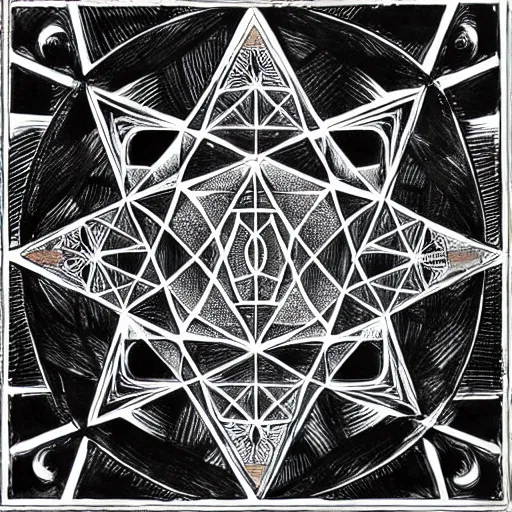 Prompt: platonic solids, sacred geometry, ink drawings, high detail, 8 k