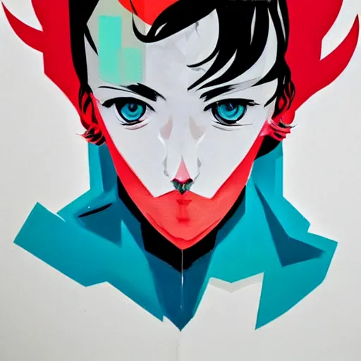 Prompt: Supreme x Devilman Crybaby Painting by Sachin Teng, asymmetrical, Organic Painting , Matte Painting, geometric shapes, hard edges, graffiti, street art,:2 by Sachin Teng:4