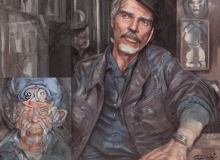 Image similar to a highly detailed geriatric portrait of stephen strange, james gurney, james jean