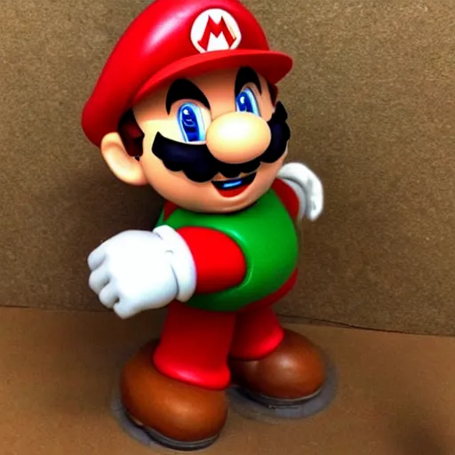 Prompt: super mario as a warhammer tabletop figurine