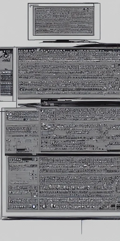 Image similar to synthesizer designed by commodore computers, detailed drawing