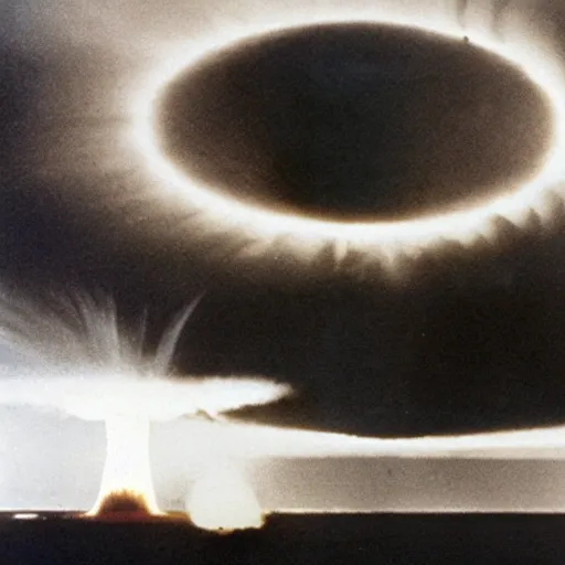 Image similar to first millisecond of a nuclear explosion