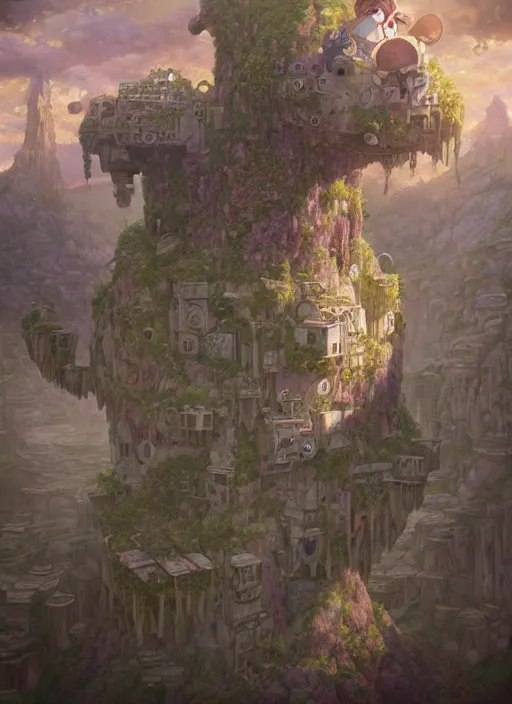 Image similar to made in abyss, au naturel, hyper detailed, digital art, trending in artstation, cinematic lighting, studio quality, smooth render, unreal engine 5 rendered, octane rendered, art style by klimt and nixeu and ian sprigger and wlop and krenz cushart