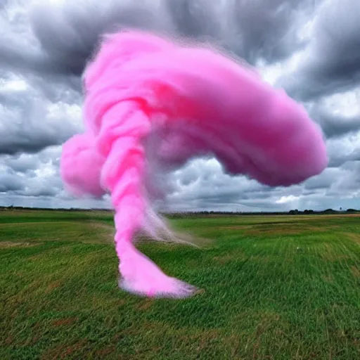 Image similar to a cotton candy tornado