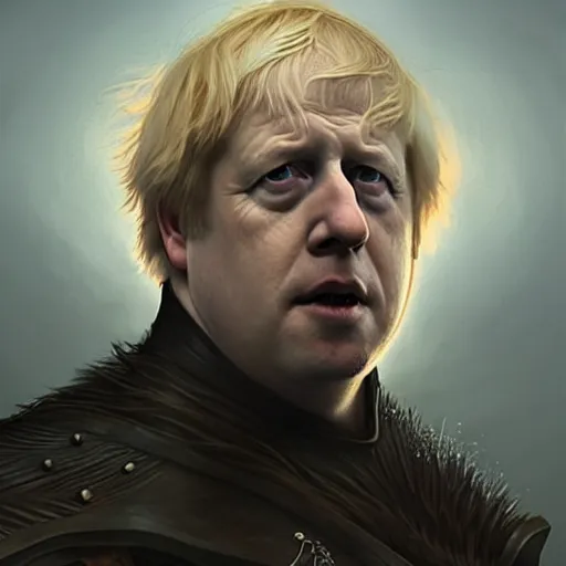 Image similar to boris johnson in game of thrones, anatomy, bathed in light, highly detailed, photorealistic, artstation, smooth, sharp focus, illustration, unreal engine 5, 8 k, art by artgerm and greg rutkowski and edgar maxence