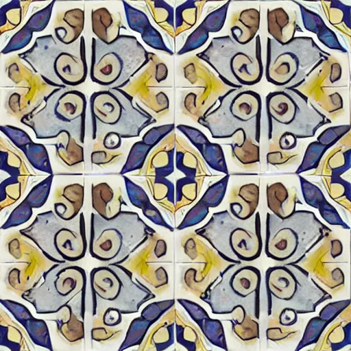 Prompt: stylized tile floor texture, cartoon style, hand painted