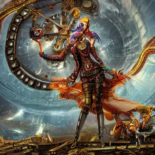 Image similar to psychedelic steampunk art, epic, 4k, concept art, detailed