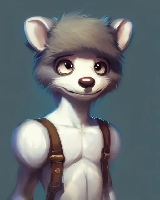 Prompt: character concept art of a cute young male anthropomorphic furry | | adorable, nuzzlesome, wigglesome, key visual, realistic shaded perfect face, fine details by stanley artgerm lau, wlop, rossdraws, james jean, andrei riabovitchev, marc simonetti, and sakimichan, trending on weasyl