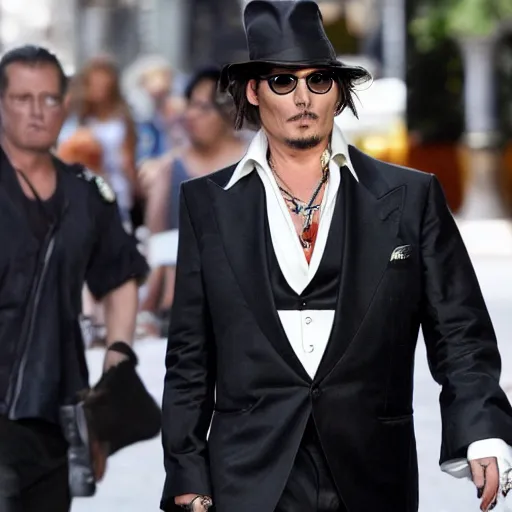 Image similar to johnny depp in court against amber heard cnn broadcast headline news