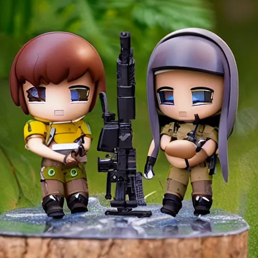 Image similar to camp, ak 4 7, nendroid, stephen bliss style