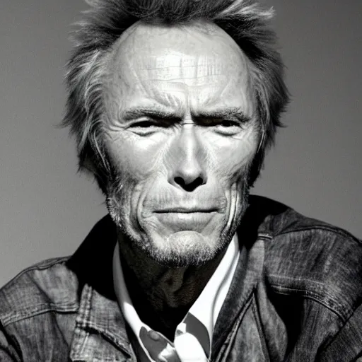 Image similar to clint eastwood made of marijuana