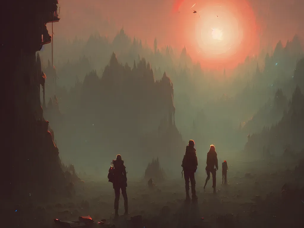 Prompt: the end of humanity by atey ghailan, ismail inceoglu, michal lisowski, artstation, volumetric light