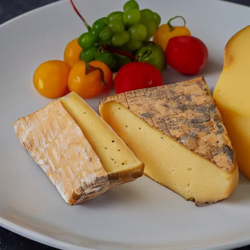 Image similar to a plate with very delicious cheese