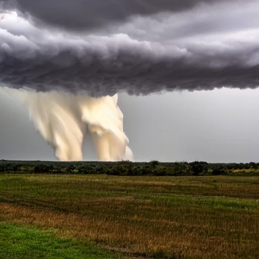 Prompt: Funnel cloud, scud clouds, storm clouds, smartphone photo, Oklahoma