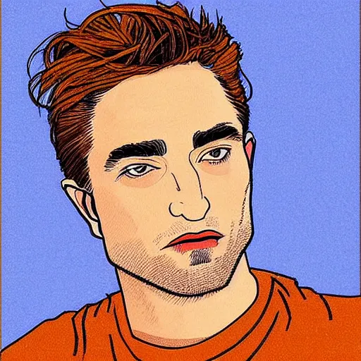 Prompt: “ robert pattinson retro minimalist portrait by jean giraud, moebius, sharp, smooth face, comic, 8 k ”