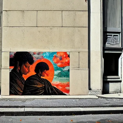 Image similar to by giovanni gabriele cantone, by winslow homer sigma 8 5 mm f / 1. 4. a beautiful street art. reality becomes illusory & observer - oriented when you study general relativity. or buddhism. or get drafted.