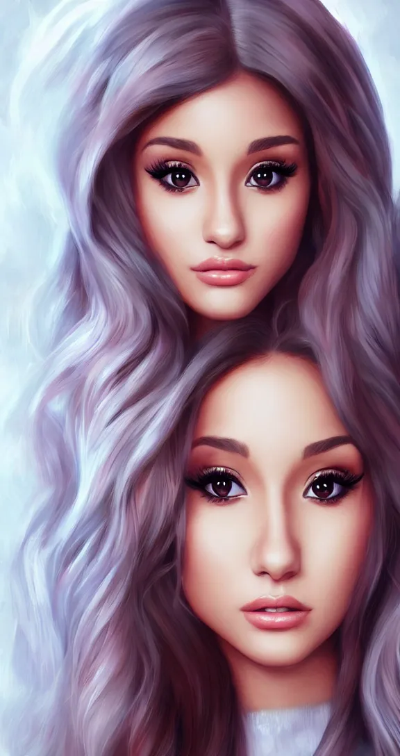 Prompt: Portrait of beautiful Ariana Grande, detailed facial features, full body, elegant, by artgerm, artstation