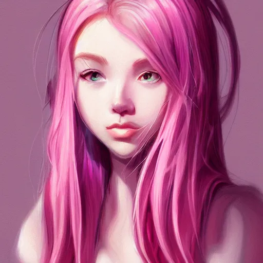 Image similar to teen girl, pink hair, gorgeous, amazing, elegant, intricate, highly detailed, digital painting, artstation, concept art, sharp focus, illustration, art by nel-zel formula