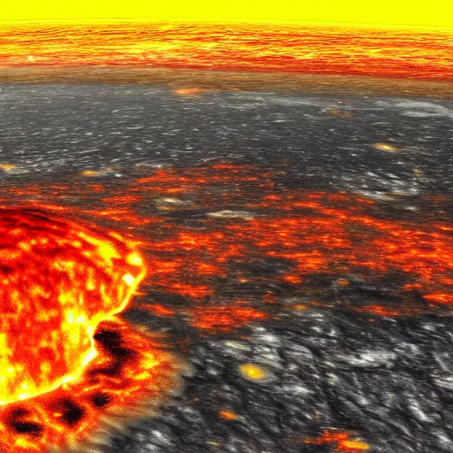 Image similar to nuclear explosion highly detailed 8 k, rule of thirds