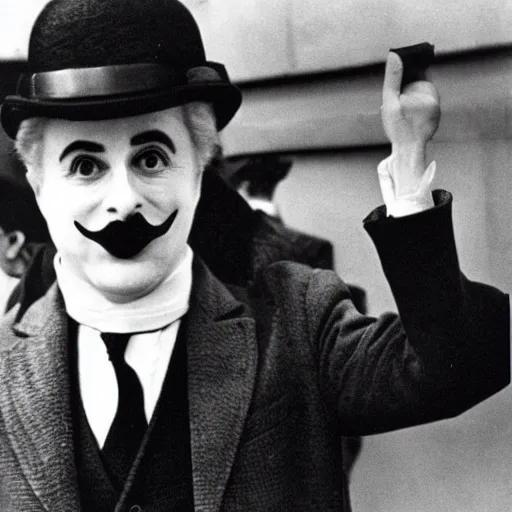 Prompt: The last photograph of Charles Chaplin; at Geneva, Switzerland 🇨🇭 (1977)