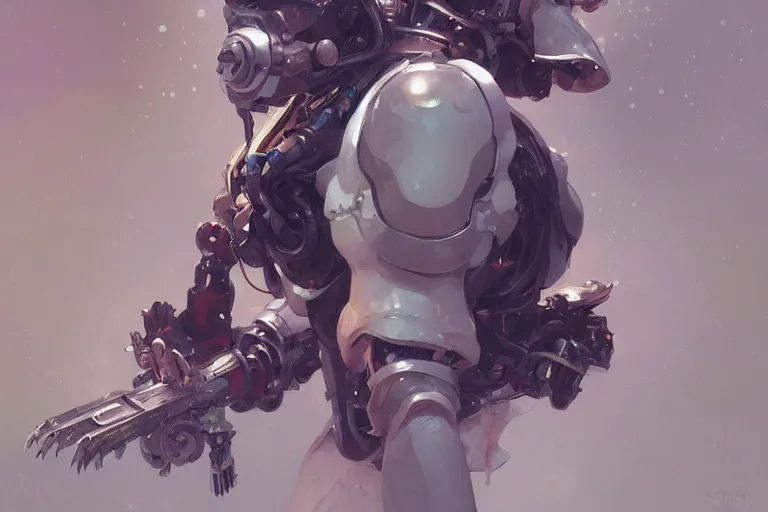 Prompt: Robot Chicken , elegant, highly detailed, digital painting, artstation, concept art, smooth, sharp focus, illustration, art by Krenz Cushart and Artem Demura and alphonse mucha