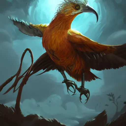 Prompt: the god of birds, artstation