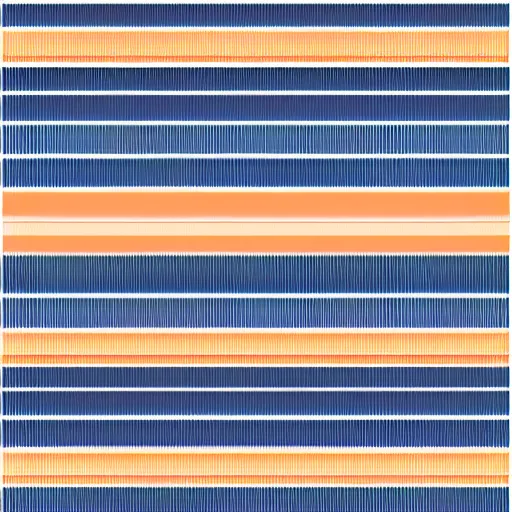 Prompt: textile pattern orange diagonal stripes with thin blue and white lines, high quality 2d