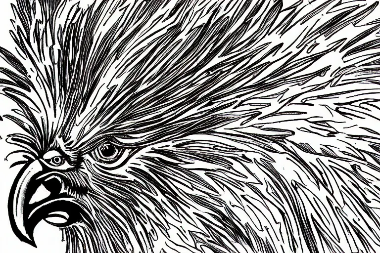 Prompt: illustration of an angry rooster, by willian santiago, intricate, detailed, sharp focus