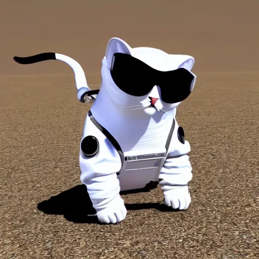 Prompt: a cat wearing an astronaut suit and sunglasses. just the head. no body. high quality. high fidelity.