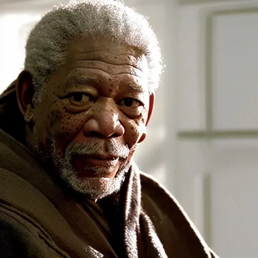 Prompt: Morgan freeman as obi wan kenobi