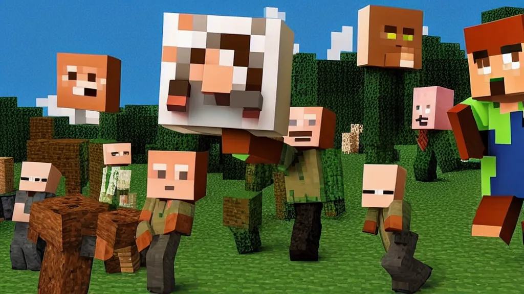 Prompt: david lynch minecraft movie