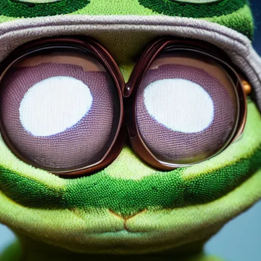 Image similar to closeup potrait of happy pepe frog In a cozy room, natural light, sharp, detailed face, magazine, press, photo, Steve McCurry, David Lazar, Canon, Nikon, focus