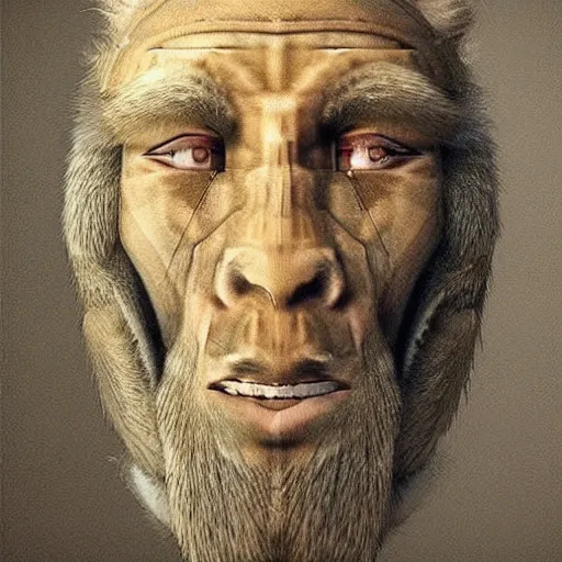 Image similar to Nine depictions of human faces from Neanderthal to Modern Human and beyond showing what humans may look like in the future