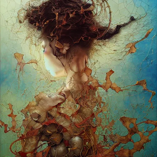 Prompt: uhd photorealistic chained justice, by ayami kojima, yoshitaka amano, esao andrews, karol bak, mark brooks, tonalism, rich deep colors. beksinski painting, art by adrian ghenie and gerhard richter. art by takato yamamoto. masterpiece