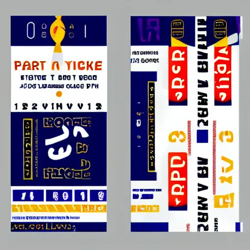 Image similar to ticket design dribble